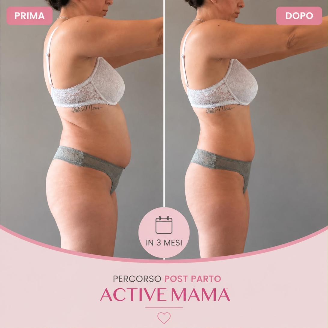 Risultato di una cliente ActiveMama: confronto prima e dopo