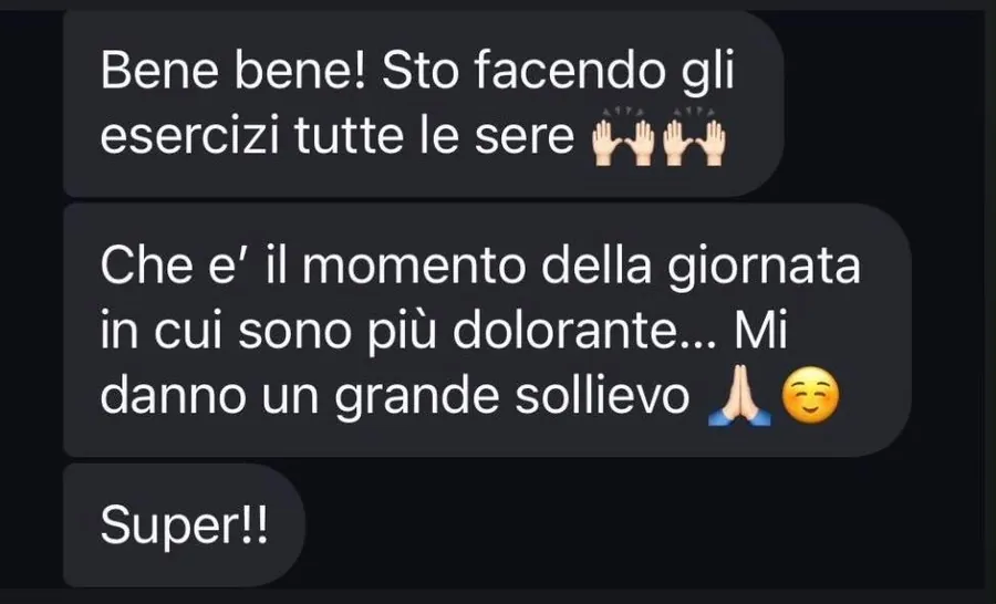 Messaggio WhatsApp di una cliente ActiveMama