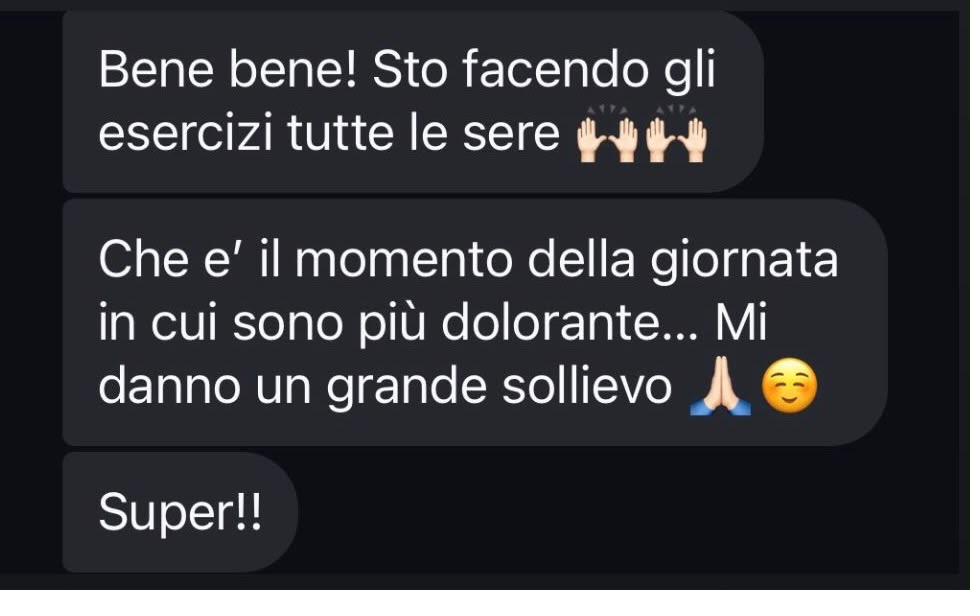 Messaggio WhatsApp di una cliente ActiveMama