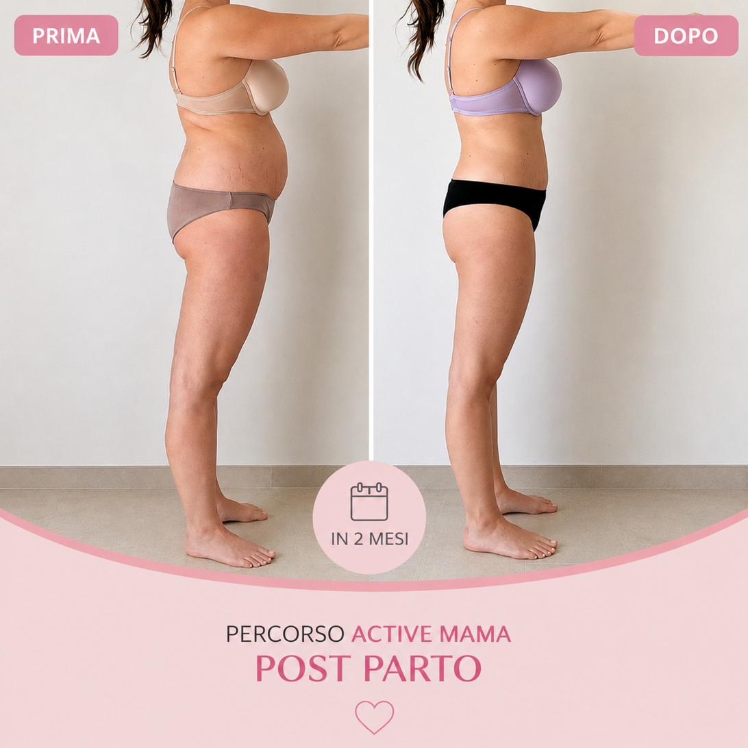 Risultato di una cliente ActiveMama: confronto prima e dopo