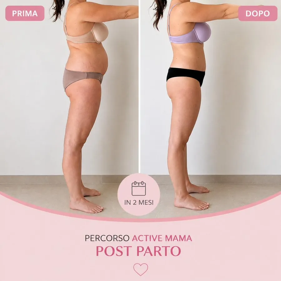 Risultato di una cliente ActiveMama: confronto prima e dopo