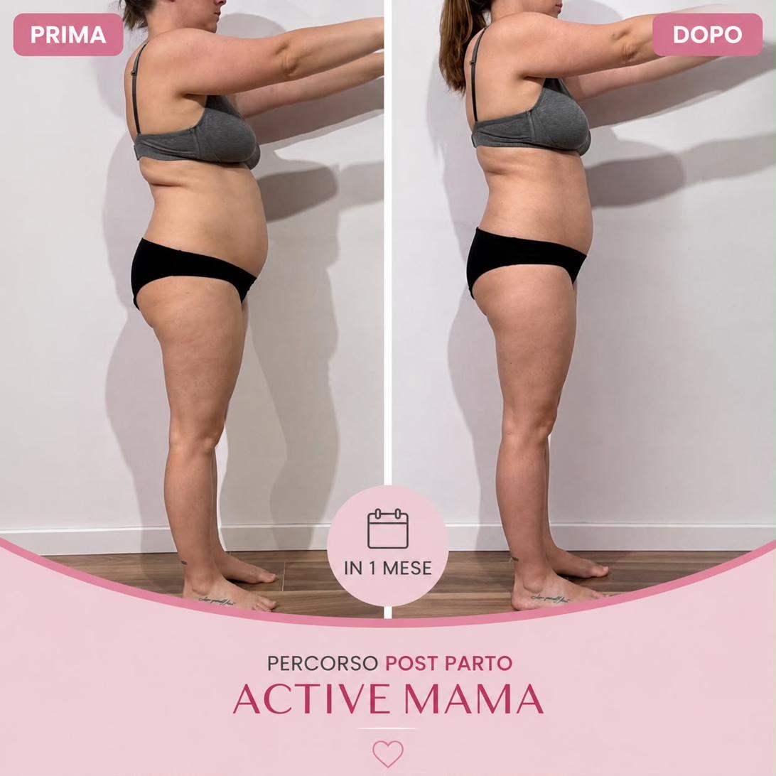 Risultato di una cliente ActiveMama: confronto prima e dopo