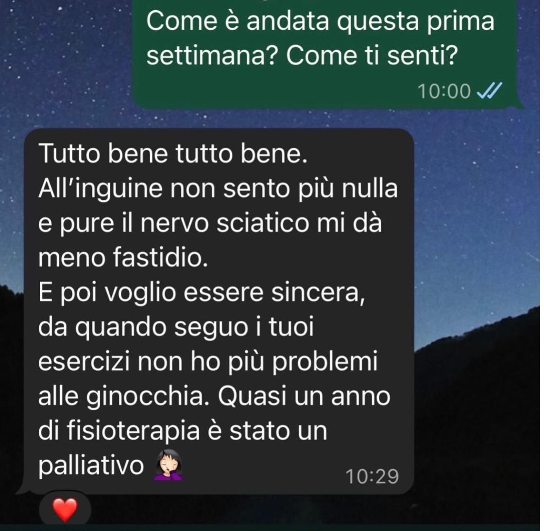 Messaggio WhatsApp di una cliente ActiveMama