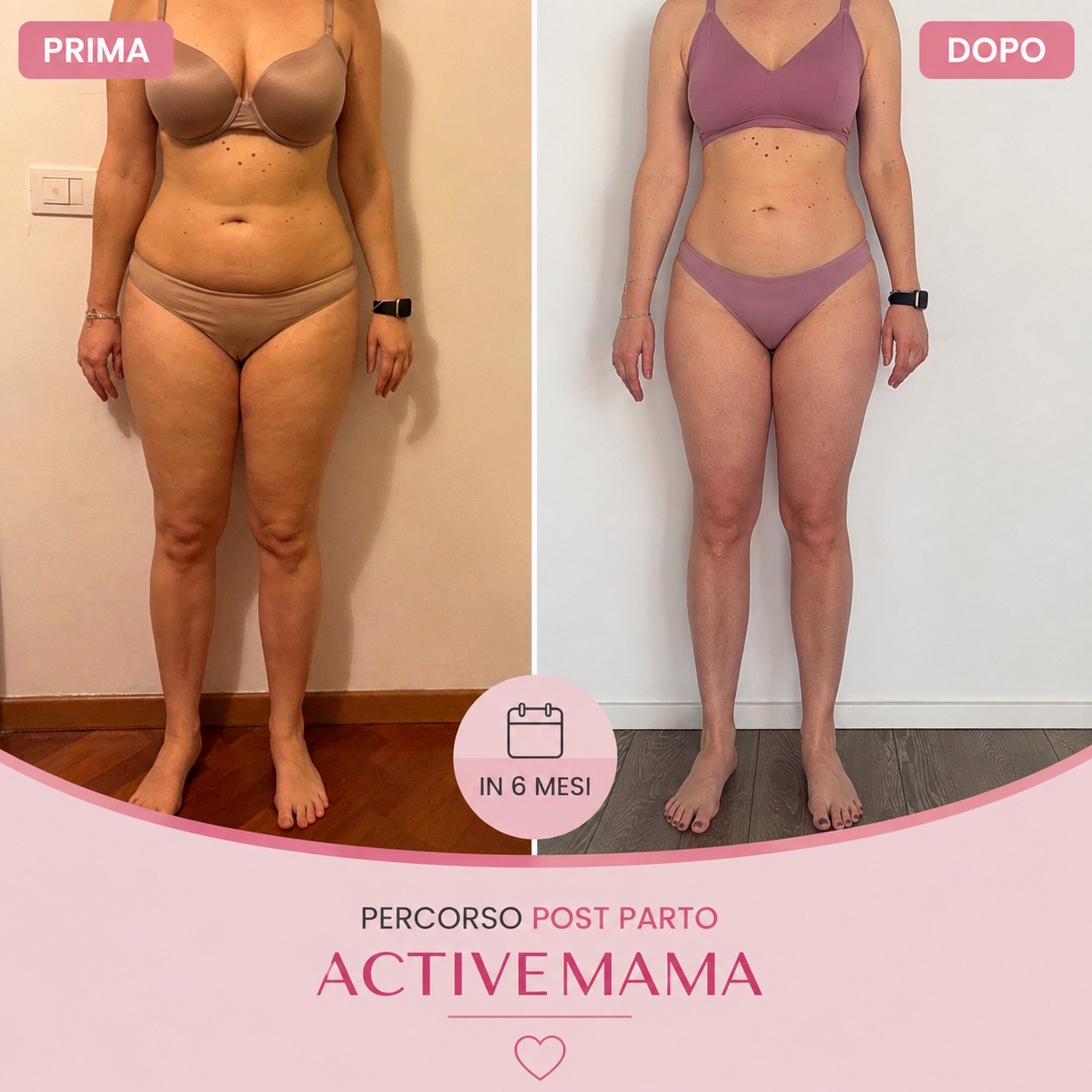 Risultato di una cliente ActiveMama: confronto prima e dopo