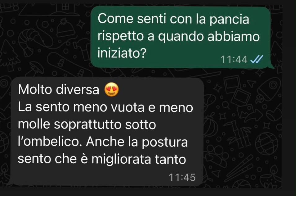 Messaggio WhatsApp di una cliente ActiveMama