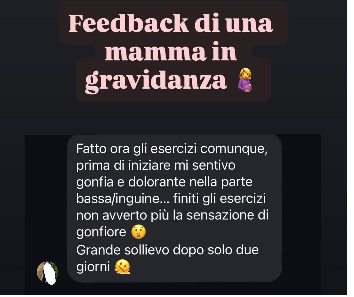 Messaggio WhatsApp di una cliente ActiveMama