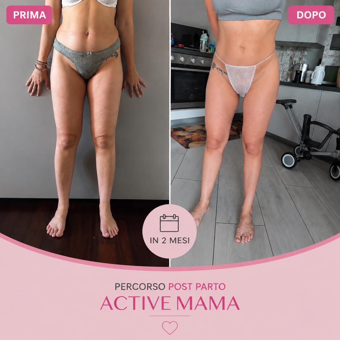 Risultato di una cliente ActiveMama: confronto prima e dopo